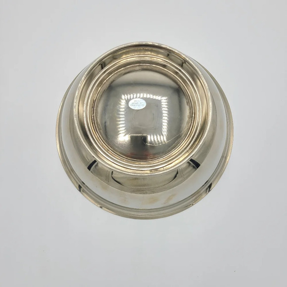 Vintage Silverplated On Brass Bowl Display Serving Bowl Small to Medium - Picture 4 of 5